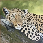 Finished leopard painting